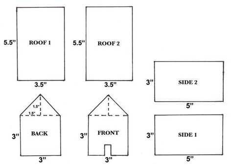 Picture of Day Three, Pt. 1: House Templates Gingerbread House Template Printable, Gingerbread House Icing, Cardboard Gingerbread House, Homemade Gingerbread House, Paper House Template, Gingerbread House Patterns, Ginger Bread House Diy, Cool Gingerbread Houses, Gingerbread House Template