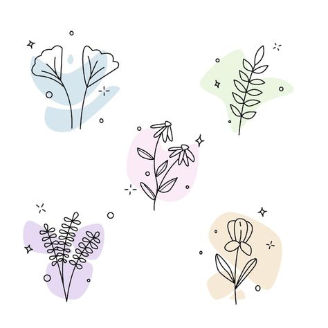 Flower Aesthetic Doodle, Simple Stencil Designs, Cute Nature Doodles, Flower Design Aesthetic, Doodles Nature, Blue Doodles, Nature Doodles, Nature Doodle, Floral Design Drawing