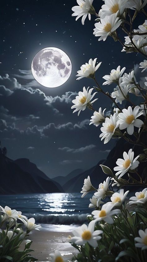 Moon Night Wallpaper, Night Moon Images, Beautiful Moon Pictures, Clip Art Frames Borders, Best Nature Wallpapers, Night Wallpaper, Iphone Wallpaper Hd Nature, Wallpaper For Pc, Moon Pictures