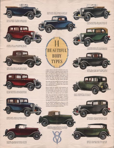 Ford V8, Sales Brochure, Old Pickup, Automotive Artwork, Jeep Pickup, Old Pickup Trucks, 1932 Ford, Old Classic Cars, Victoria Sport