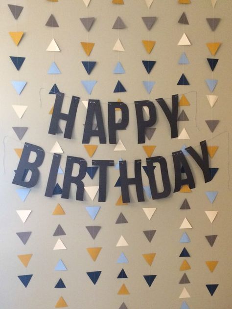 Birthday Decoration Ideas With Paper, Birthday Decoration Diy Ideas, Decoration Ideas Party Simple, Diy Happy Birthday Decorations, Simple Diy Decorations Party, Diy For Birthday Decoration, Paper Decorations For Birthday, Paper Craft Birthday Decoration, Craft Paper Decor