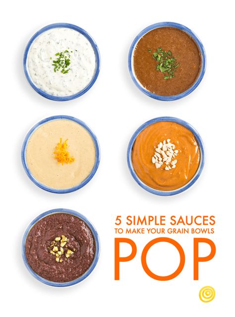 5 Easy Sauces to Make Grain Bowls Pop — Fast and Flavorful Sauces Barley Bowl, Easy Sauces, Buddha Bowl Sauce, Different Sauces, Grain Bowls, Sauce For Rice, Healthy Bowls, Grain Bowl, Veggie Bowl