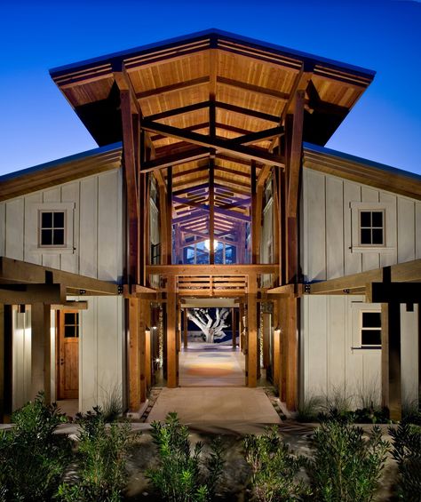 Barn House Compound Modern Home in Monterey, California by Tom Hood on Dwell House Compound, Morton Building Homes, Morton Building, Silo House, Shop Barndominium, Modern Barn House, Barndominium Floor Plans, Barn Design, Inspirational Photos