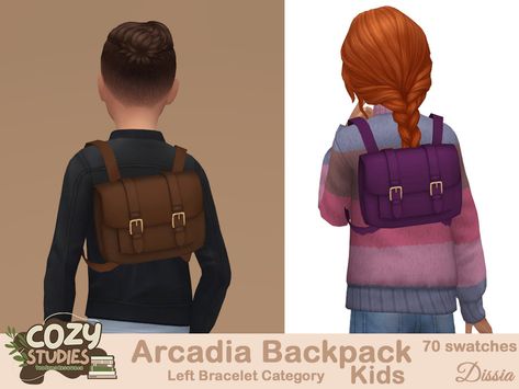 Japanese School Bag, Sims 4 Sims, Cc Sims4, Sims Clothes, Dark Academia Style, Academia Style, Sims 1, Sims4 Cc, Sims 4 Game