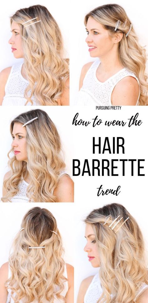 How to Wear the HAIR BARRETTE Trend! 5 pretty hairstyles using hair clips and barrettes! #hairstyles #hair #trends Cute Hairstyles For Middle School, Using Hair Clips, Barrettes Hairstyles, Hairstyles For Middle School, School Picture Day, School Picture, Head Scarf Styles, Clip Hairstyles, Picture Day