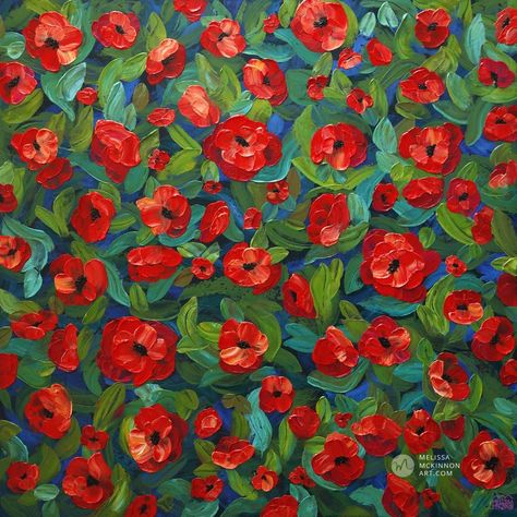 Poppy Abstract, Melissa Mckinnon, Poppy Flower Art, Red Poppy Painting, Poppy Flower Painting, Abstract Poppies, Red Poppy Flower, Arrangement Flower, Flowers Field