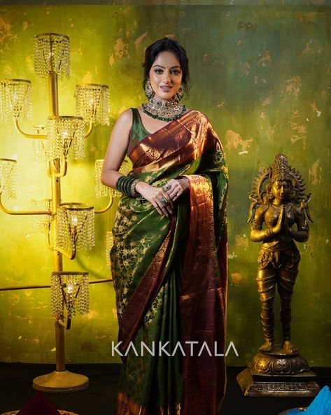 Deepika Singh, Designer Sarees Wedding, Kanjivaram Sarees Silk, Indian Wedding Fashion, The Color Green, Simple Saree Designs, New Saree Blouse Designs, Wedding Sari, Indian Designer Sarees