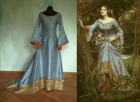 Medieval Gown, Medieval Garb, Medieval Clothes, Period Pieces, John William Waterhouse, Fantasy Dresses, Medieval Costume, Medieval Dress, Medieval Clothing