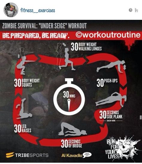 Zombie survival under seige workout Weekend Workout, Mud Run, Calisthenics Workout, Zombie Survival, Cardio Training, Circuit Training, Getting Fit, Workout Ideas, I Work Out