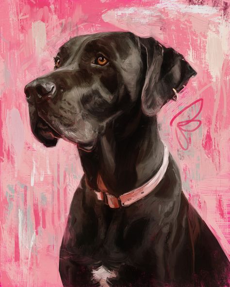 Dane :: Behance Dog Portraits Painting, Animal Portraits Art, Photoshop Painting, Painting Digital, Time Magazine, Illustration Digital, Digital Portrait, Sports Illustrated, Great Dane