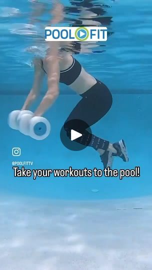 9.2K views · 569 reactions | Upgrade your pool workout!  Foam dumbbells add an extra challenge to your water routine, helping you build muscle and burn more calories. Download the... | By PoolFitFacebook Water Pilates, Water Routine, Water Aerobics Routine, Water Aerobics Workout, Pool Workouts, Swimming Pool Exercises, Pool Exercises, Aqua Aerobics, Pool Exercise