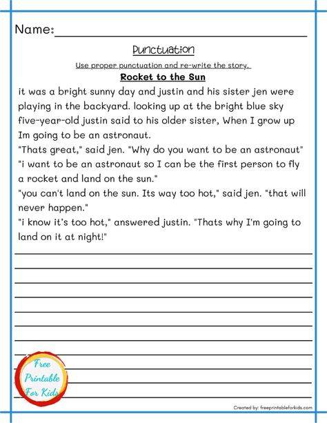 Punctuation worksheets FREE to download for Third Grade. Punctuation Worksheets 3rd, Worksheets For Third Grade, Punctuation Activities, Free Printable Alphabet Worksheets, Punctuation Worksheets, Board Game Template, Printable Alphabet Worksheets, Kids Worksheets, Power Hour