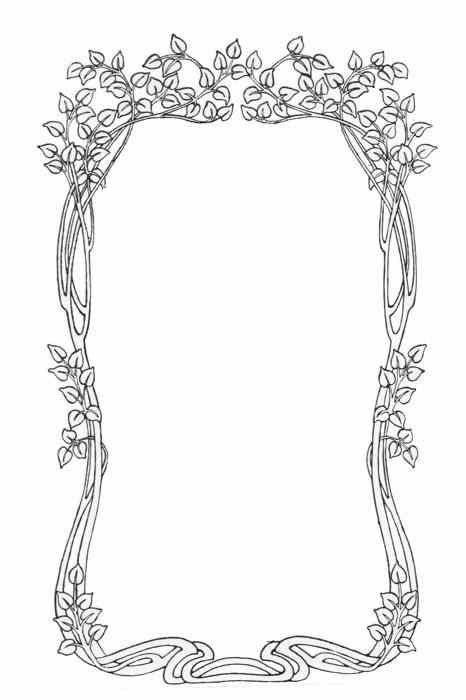 beautiful vining frame ~ art nouveau Fleurs Art Nouveau, Art Nouveau Illustration, Borders And Frames, Art Nouveau Design, Book Of Shadows, Border Design, Colouring Pages, Public Domain, Book Design