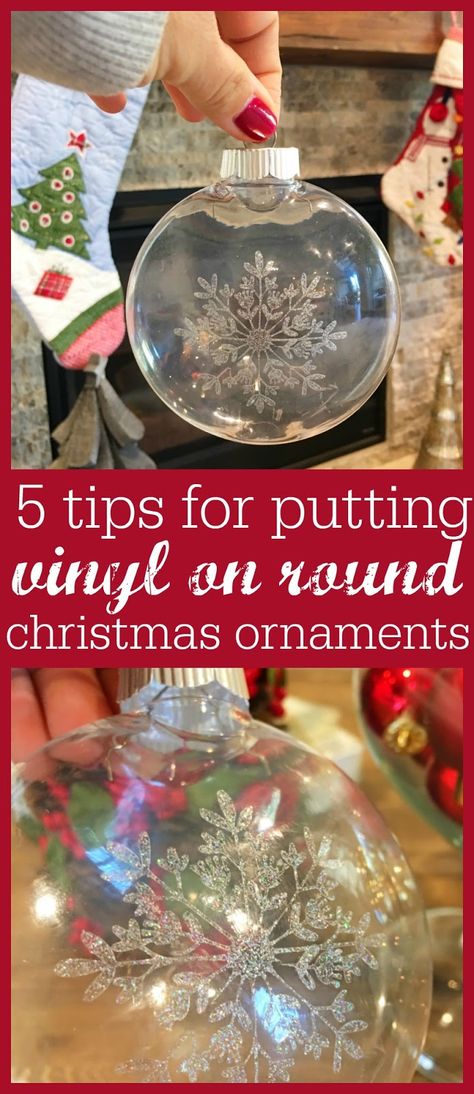 Round Christmas Ornaments, Vinyl Ornaments, Cricut Ornaments, Silhouette School Blog, Cricut Christmas Ideas, 12 December, Cricut Explore Air, Diy Cricut, 3d Christmas