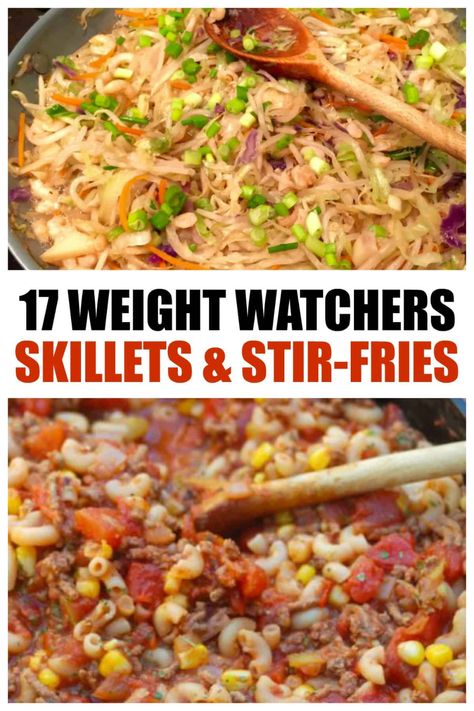 17 WW Skillet and Stir-Fry Meals made in a single pot, skillet or wok are perfect for when you're preparing dinner after a long day, or lunches to take to work for the week! #ww #weight_watchers #skillet #meals #easy #healthy #recipes #smartpoints #goulash #eggroll #cheeseburger #shrimp vegetable Easy healthy recipes for every meal of the day! Find tasty vegetarian recipes for breakfast, lunch, and dinner.Healthy Asian Dinner Recipes,healthy dinner recipes easy,Healthy Recipes & Dinner Ideas Skillet Meals Easy, Lunches To Take To Work, Weight Watchers Food Points, Sandwich Vegetarian, Weight Watchers Meals Dinner, Weight Watchers Lunches, Weight Watchers Program, Weight Watchers Meal Plans, Weight Watchers Recipes Desserts