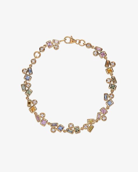 Suzanne Kalan: Pastel Sapphire Diamond Bracelet | DSMNY E-SHOP Suzzane Kalan Jewelry, Savolinna Jewelry, London Accessories, Dr Closet, Wrist Accessories, Suzanne Kalan, Simply Vera, All That Glitters, Diamond Jewellery