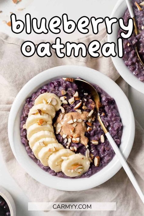 Blueberry Oatmeal Recipes, Blackberry Oatmeal, Blueberry Oats, Best Overnight Oats Recipe, Healthy Breakfast Idea, Healthy Oatmeal Recipes, Breakfast Oatmeal Recipes, Blueberry Oat, Homemade Oatmeal