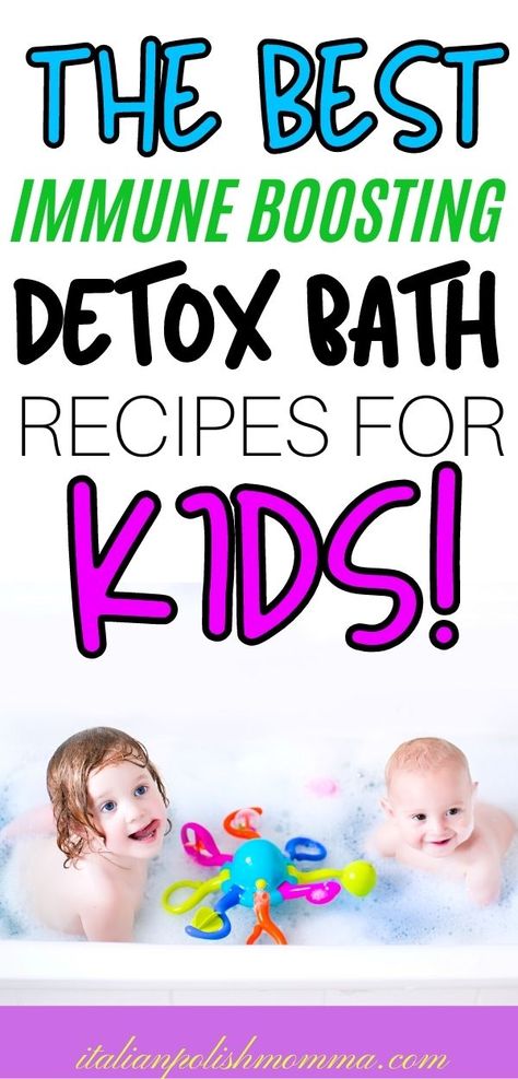 Detox Bath Kids, Detox Bath For Kids, Sick Kids Remedies, Detox For Kids, Cough Remedies For Kids, Toddler Cold, Sick Toddler, Detox Bath Recipe, Detox Baths