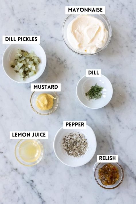 Homemade tartar sauce is so easy to make with simple ingredients! This tangy and rich sauce tastes delicious with fish and other seafood. Homemade Tartar Sauce Easy, Make Tartar Sauce, Easy Tartar Sauce, Homemade Tartar Sauce, Tartar Sauce, Master Chef, Homemade Sauce, Tooth Decay, Seafood Dishes