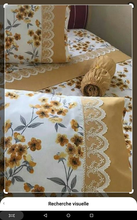 Sewing Pillows Ideas, Draps Design, Unique Bedroom Ideas, Bedroom Set Designs, Lace Bedding Set, Bed Cover Design, Designer Bed Sheets, Embroidered Duvet Cover, Unique Bedroom