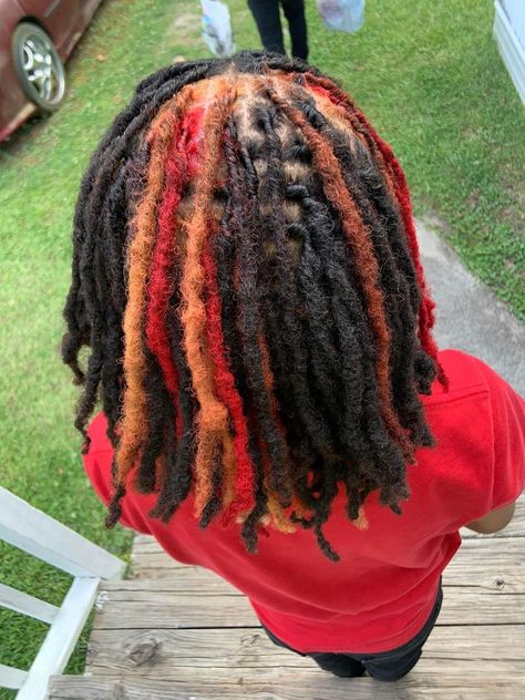 Female Locs Black Women Color, Dread Hair Dye Ideas, Locs Ends Dyed, Peekaboo Hair Color Dreads, Starter Locs Color Ideas, Difference Between Locs And Dreads, Hair Dye Colors For Locs, Loc Inspo Black Women Color, Dyed Dreads Women