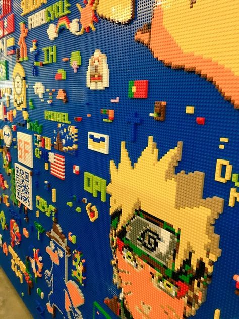 LEGO Interactive Wall : 7 Steps (with Pictures) - Instructables Lego Wall Diy, Electric Paint, Lego Bedroom, Lego Wall, Lego Display, Interactive Walls, Lego Board, Maker Space, Lego Room