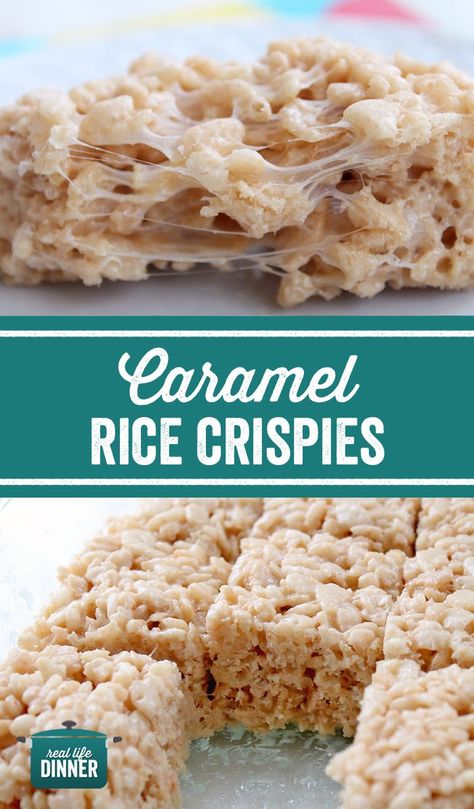 Caramel Rice Krispies, Caramel Rice Krispie Treats, Vegan Rice Crispy Treats, Chocolate Rice Crispy Treats, Crispy Treats Recipe, Rice Krispie Bars, Rice Cereal Treats, Best Rice, Krispie Treats Recipe