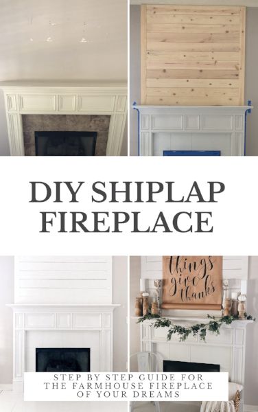 DIY Farmhouse Shiplap Fireplace | Tutorials | She Gave It A Go Diy Shiplap Fireplace, Shiplap Farmhouse, Farmhouse Shiplap, Diy Fireplace Makeover, Shiplap Fireplace, Diy Shiplap, Farmhouse Fireplace, Young House Love, Fireplace Remodel