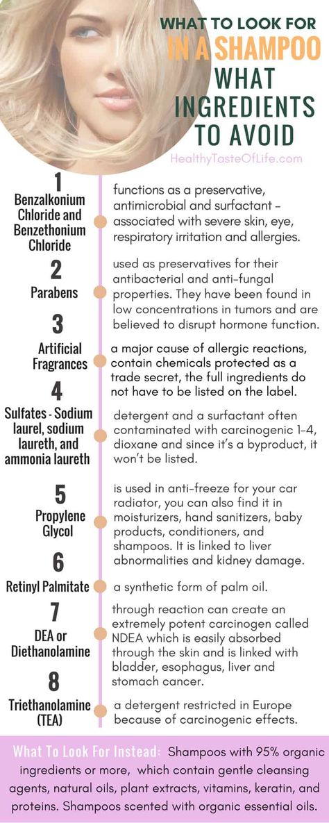 What To Look For In A Shampoo | What Ingredients To Avoid. Don’t be fooled by those products that advertise as “all-natural” or “100% natural.” “Natural” doesn’t necessarily mean organic or safe. There is no federal regulation for the word natural. Hair Ingredients To Avoid, Shampoo Ingredients To Avoid, Routine Shampoo, Simplistic Living, Hair Knowledge, Diy Shampoo Recipe, Master Esthetician, Hair Facts, Ingredients To Avoid