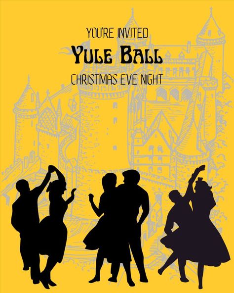 Harry Potter Yule Ball poster that looks like an invitation. Has all the house colors. #harrypotter #christmas #yuleball #hogwarts Harry Potter Yule Ball, Yule Ball, Youre Invited, Yule, Christmas Eve, House Colors, Hogwarts, That Look, Harry Potter