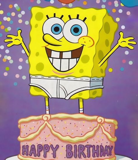 Happy Birthday Spongebob, Spongebob Happy, Birthday Spongebob, Highlights Videos, Spongebob Pics, Funny Birthday Meme, Spongebob Party, Happy Birthday Printable, Birthday Cartoon