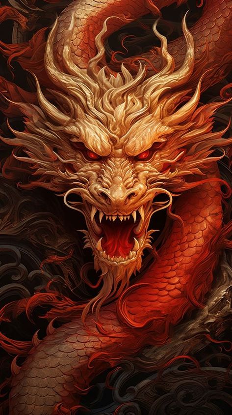 Chinese dragon red representation backgrounds. | premium image by rawpixel.com / Techi Cool Wallpapers For Pc, Anime Computer Wallpaper, Chinese Dragon Art, Chinese New Year Background, Dragon Tattoo Art, Dragon Wallpaper Iphone, Dynamic Painting, Dragon Artwork Fantasy, Wallpaper Iphone Wallpaper