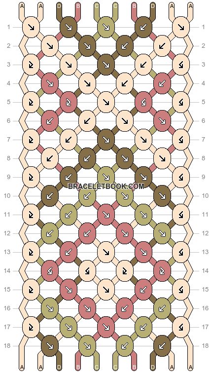 7 Color Bracelet Pattern, Woven Friendship Bracelets Pattern, Cute Friendship Bracelet Patterns, Bracelet Pattern Ideas, Rose Friendship Bracelet Pattern, Simple Bracelet Patterns, Cute Friendship Bracelets Pattern, Read Bracelet Pattern, Bracelet Patterns Easy