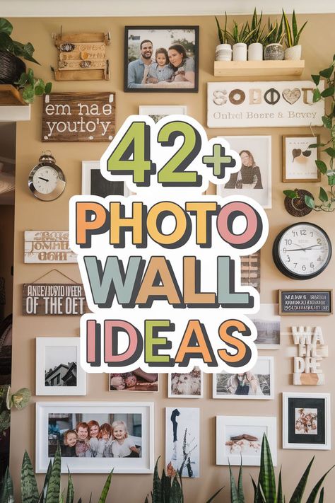 Wall Picture Collage Ideas for Hallways Photo Frame Design Creative Home Decor, Gallery Wall On Shiplap, Wall Photo Collage Ideas Frames, Photo Wall Collage Polaroid, Wall Of Photo Frames, Wall Of Photos Ideas, Unique Family Photo Wall Decor, Frame Wall Ideas Bedroom, Unique Picture Display Ideas