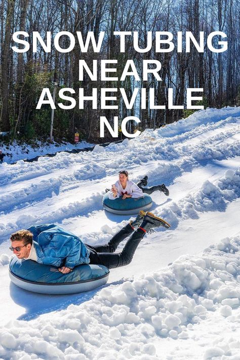 Snow tubing near Asheville NC is winter fun for the whole family! Check out our list of the top snow tubing slopes near Asheville NC. Asheville Nc Things To Do In Winter, Asheville Nc Things To Do In December, Christmas In Asheville Nc, Asheville Christmas, Things To Do In Asheville Nc Winter, Asheville Nc Winter, Asheville Winter, Asheville Nc Outfits Winter, North Carolina Winter