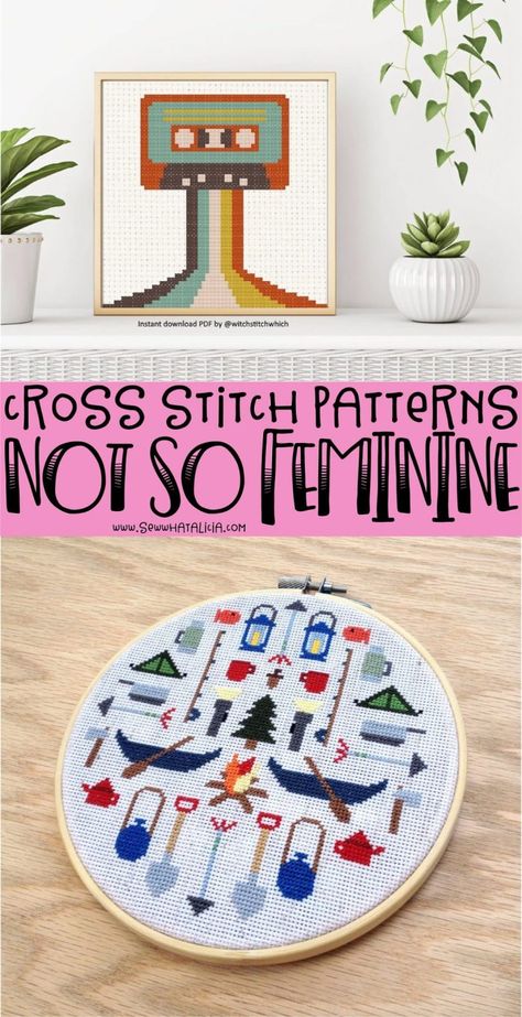 If you are looking for a unique and fun gift for dad look no further. These cross stitch patterns are perfect for the dads in your life! Click through for a huge list of dad inspired cross stitch patterns. Fun Cross Stitch Patterns, Beginner Cross Stitch Patterns Free, Cross Stitch Patterns Easy, Geeky Cross Stitch Patterns, Cross Stitch Projects, Geeky Cross Stitch, Cross Stitch Modern, Unique Cross Stitch, Easy Cross Stitch Patterns