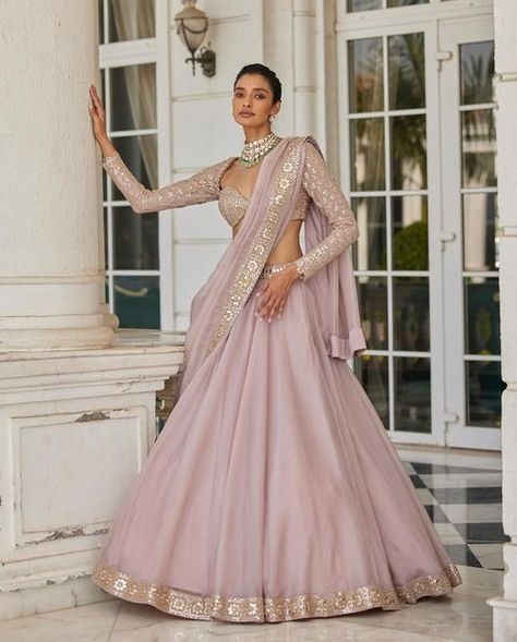 All posts • Instagram Pink Organza Lehenga, Vani Vats, Mirror Placement, Ash Pink, Kurta Lehenga, Embroidery Mirror, Organza Embroidery, Lehenga Dupatta, Full Sleeve Blouse