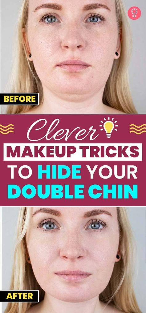 Make Up For Double Chin Makeup Tricks, Double Chin Makeup Tricks, Hiding Double Chin With Makeup, Contour To Hide Double Chin, Best Hairstyle For Double Chin, Makeup To Hide Double Chin, Contouring Double Chin, Hairstyles To Hide Double Chin, How To Hide A Double Chin