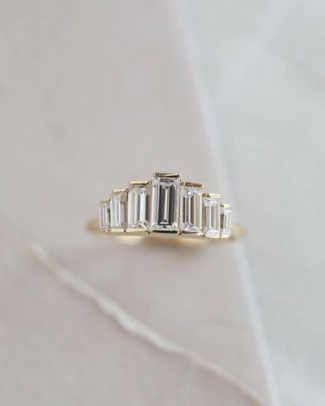 Olive Ave Jewelry on Instagram: "swipe to see Saint in motion 👉🏻" Olive Avenue, Olive Avenue Jewelry, Emerald Cut Moissanite, Radiant Diamond, Engraved Items, Jewelry Companies, Moissanite Rings, Emerald Diamond, Moissanite Diamonds