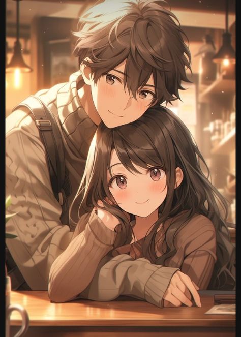 Beautiful Anime Couple, Cute Couple Pics Anime, Love Wallpaper Couple, Radiate Happiness, Cr7 Jr, Anime Love Story, Couple Sitting, Anime Smile, Love Animation Wallpaper