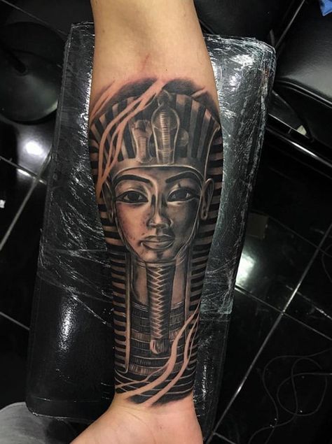 Pharoah Tattoo, Tattoo Sleeve Women, Pharaoh Tattoo, African Sleeve Tattoo, Portrait Tattoo Sleeve, Egyptian Eye Tattoos, Black Men Tattoos, Egyptian Tattoo Sleeve, African Tattoo