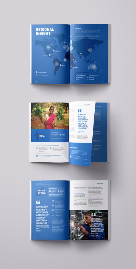 ANDE Impact Annual Report // Print on Behance Print Collateral Branding, Summary Design Layout, Corporate Branding Design Inspiration, Annual Report Design Inspiration, Nonprofit Annual Report, Design De Configuration, Annual Report Layout, Report Design Template, Layout Editorial