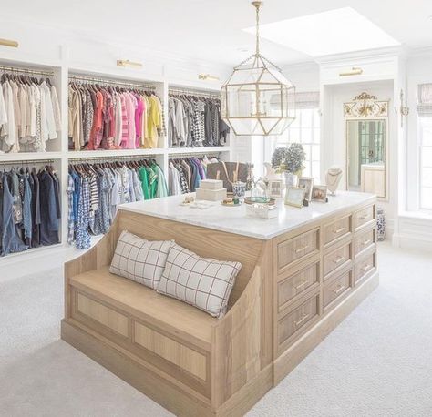 Jewelry Area In Closet, Custom Master Closet Ideas, His And Her Closet, His And Hers Closet, Dream Closet Ideas, Fox Group, Master Closet Design, Closet Island, Amazing Closets