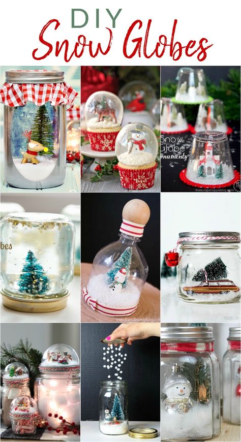 Snowman In A Jar Diy, Christmas Snowglobe Diy, Diy Snowglobe Ornament, Snowglobe Ideas, Snowglobes Diy, Snowglobe Diy, Diy Snowglobes, Diy Snow Globes, Christmas Snowglobe