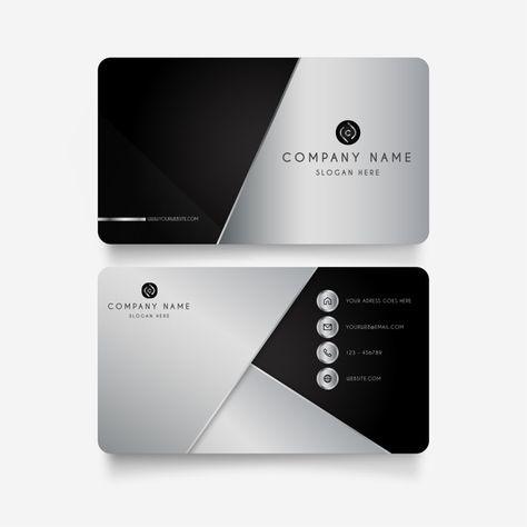 Modern business card with metal shapes Dental Business Cards, Dental Business, Business Card Design Ideas, Company Letterhead, Company Business Cards, Business Cards Layout, Blue Business Card, Eyelash Logo, Metal Business Cards