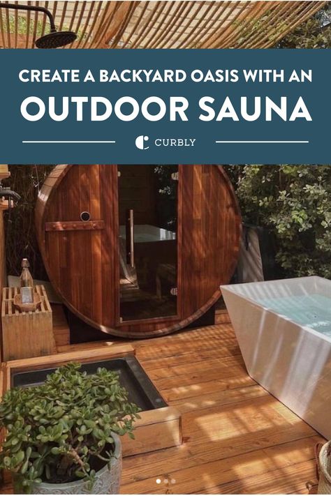 Outdoor Sauna Ideas, Rustic Saunas, Sauna Ideas, Diy Sauna, Backyard Spa, Building A Sauna, Sauna Kits, Sauna Diy, Small Yard Landscaping