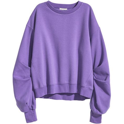 Sweatshirt $59.99 (1.165 ARS) ❤ liked on Polyvore featuring tops, hoodies, sweatshirts, sweaters, shirts, purple shirt, long sleeve tops, extra long sleeve shirts, long-sleeve shirt and shirt top Purple Long Sleeve Top, Women Fall Tops, Velvet Sweatshirt, Fall Tops, Purple Sweatshirt, Purple Long Sleeve, Sweatshirt Fabric, Sweatshirt Outfit, Gathered Sleeves