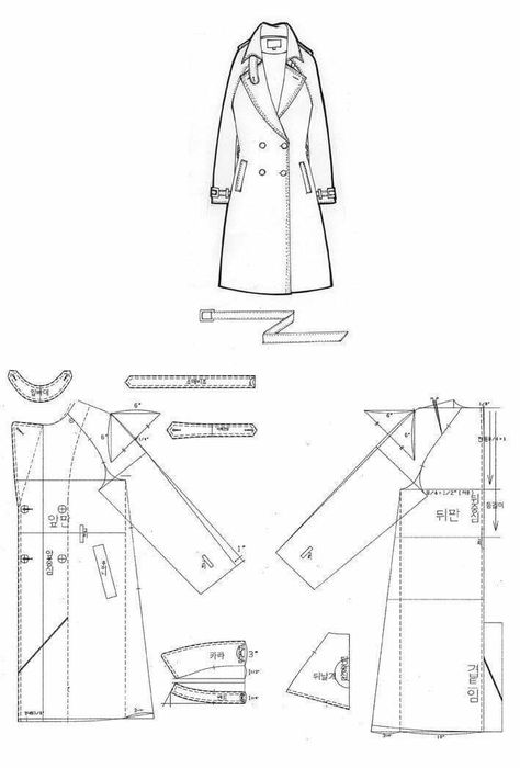 Trench Coat Pattern, Vintage Dress Sewing Patterns, Sewing Coat, Coat Pattern Sewing, Jacket Pattern Sewing, Garment Pattern, Dress Making Patterns, Blouse Pattern Sewing, Pattern Drafting