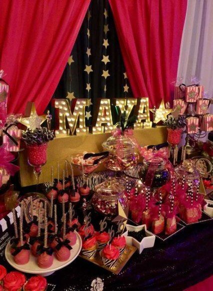 Party Decorations Sweet 16, Hollywood Sweet 16, Red Carpet Sweet 16, Hollywood Birthday Parties, Hollywood Birthday, Sweet 16 Themes, Hollywood Party Theme, Graduation Party Themes, Hollywood Theme