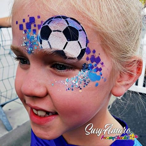 Football Face Paint, Face Paint Party, Face Painting Images, Festival Face Paint, Face Painting For Boys, Girl Face Painting, Face Paint Kit, Face Painting Easy, Face Paint Makeup